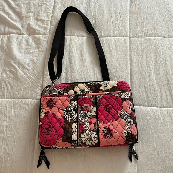 Vera Bradley Handbags - Vera Bradley MOCHA ROUGE Retired Hard Shell Tablet IPad Case with Shoulder Strap